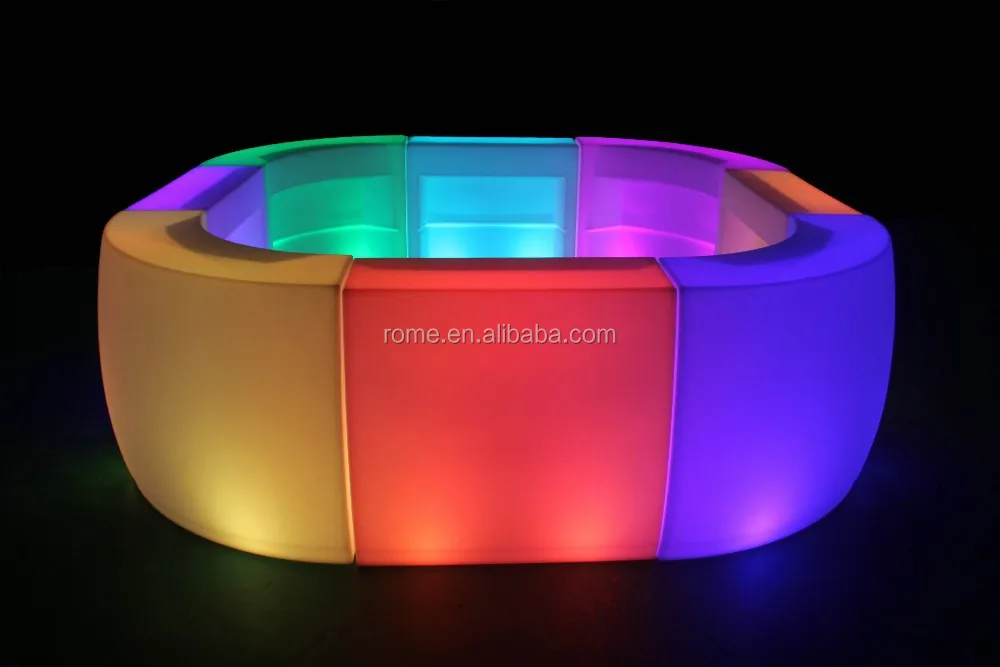 Rechargeable LED Furniture Beach Event Club Outdoor Bar Counter