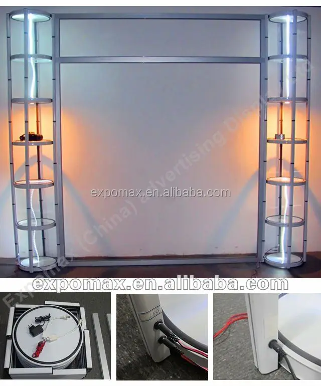 manufacturers whosale advertising trade show pop up display spiral twister tower stand