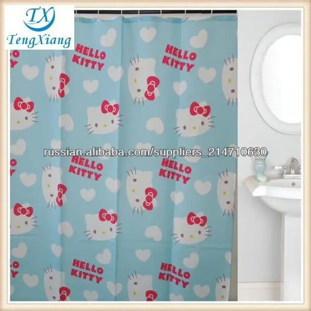 children lovely cat shower curtain
