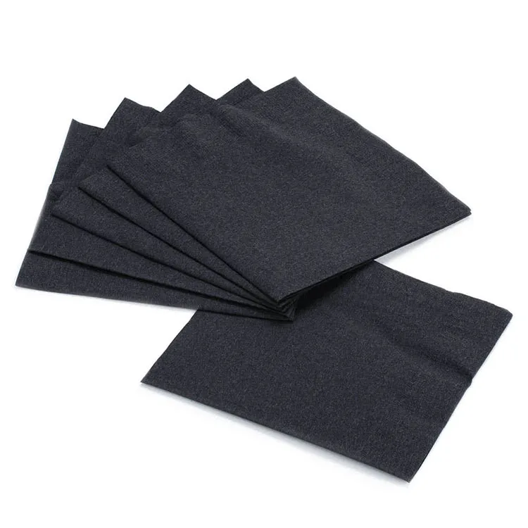 Napkin paper 1/2/3ply 10*10 or 25*25cm Cocktail Beverage Napkin Bag Style Black Colored