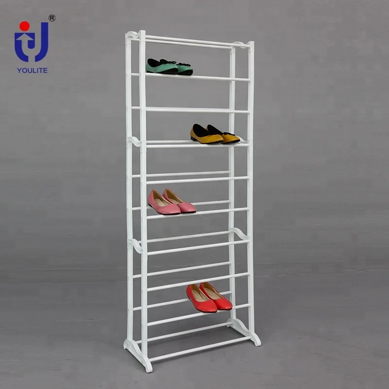 Hot sale portable plastic cheap 50 pair shoe rack
