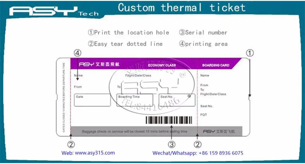 
Factory Custom Best Quality Entrance Tickets For Sight Seeing 