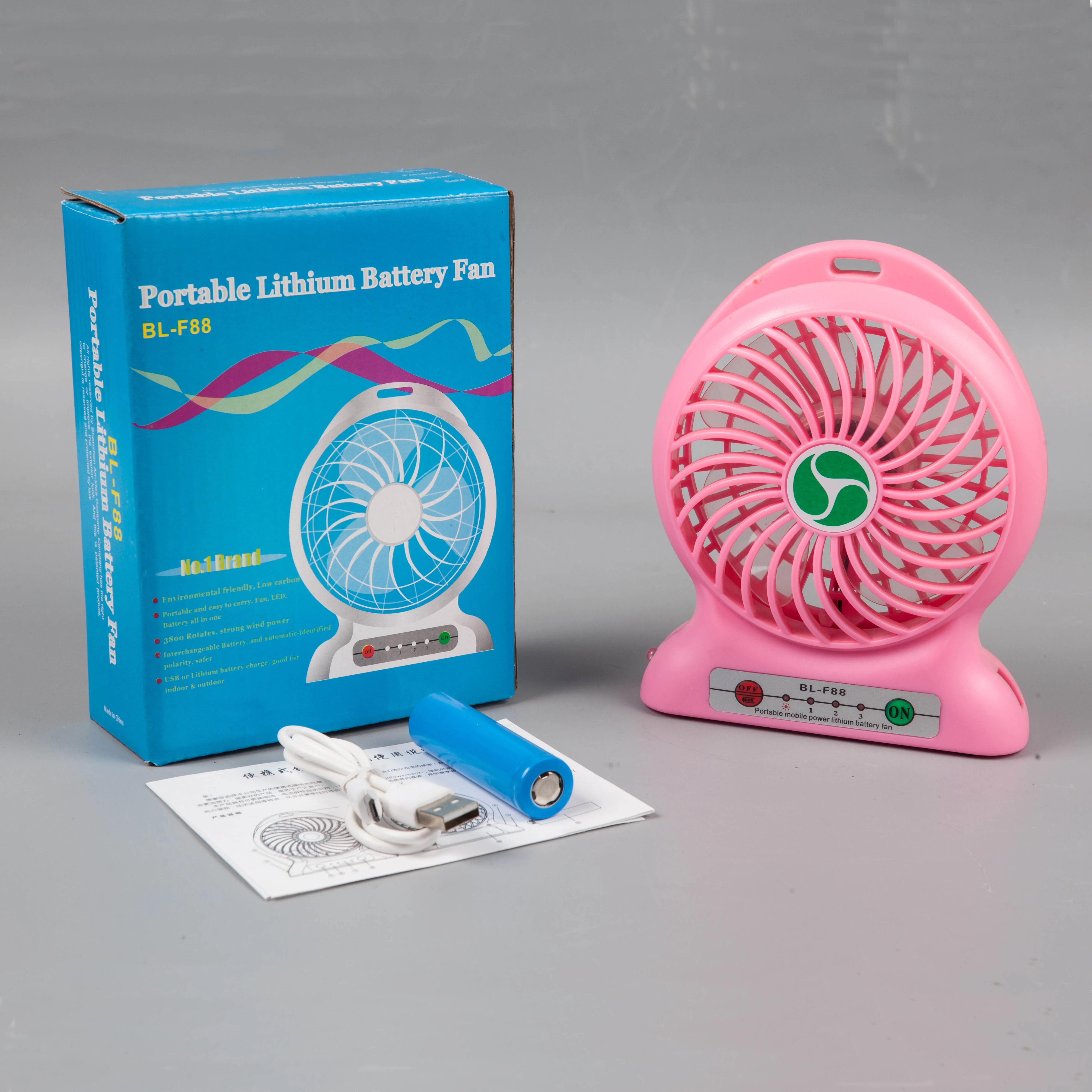 2016 Hot-Sale rechargeable usb mini fan