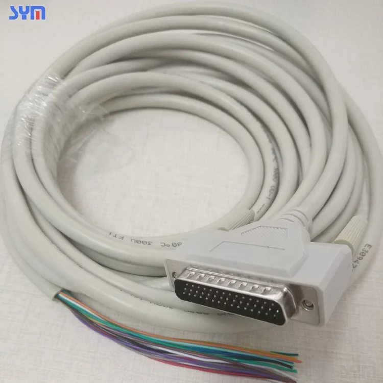 AWM 2464 26 28 AWG cable D SUB DB 44PIN male to d-sub connector customized cable assembly