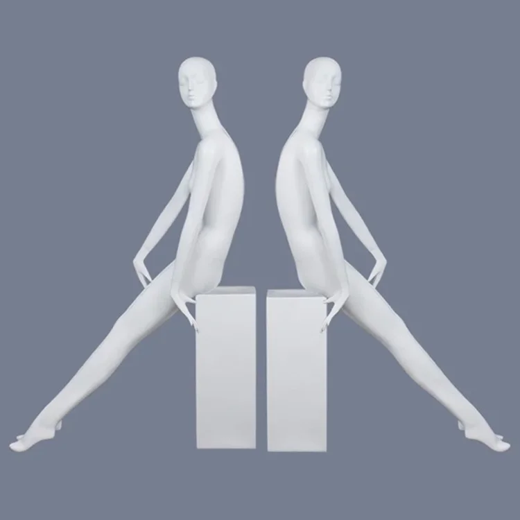 XINJI New Design Sexy Tall Thin Manikin Women Dummy Full Body FRP Abstract White Female Mannequin Window