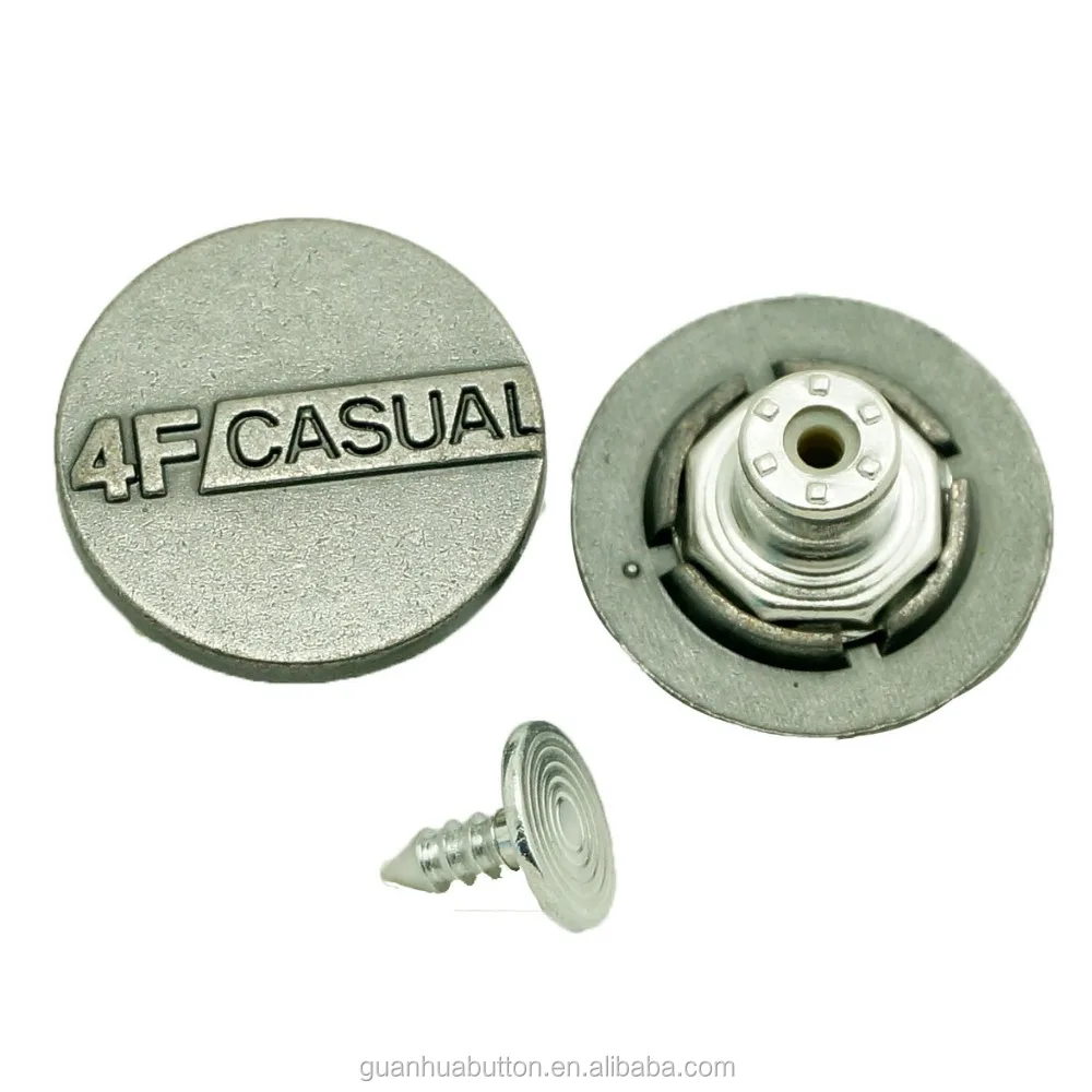 alloy cap plastic insert jeans button for denim