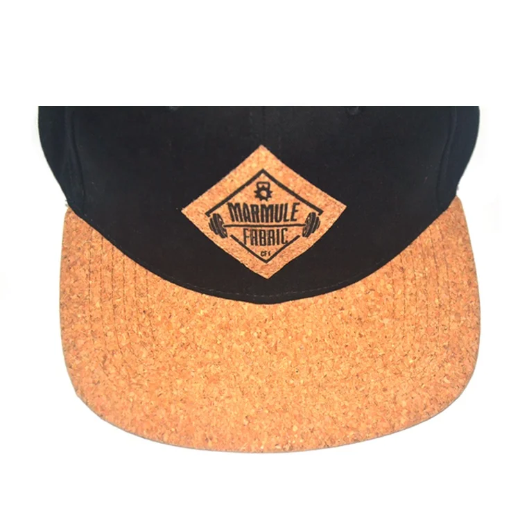 Welcome to make your design cork snapback cap flat brim cap with patch logo cork