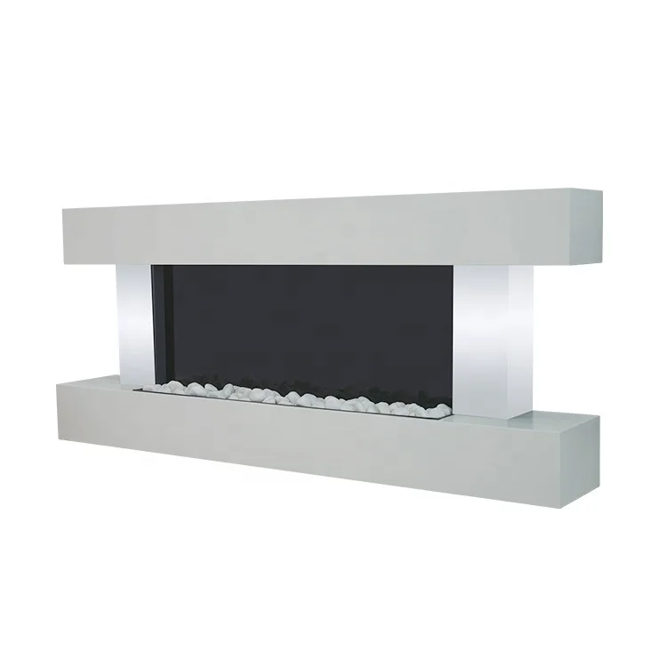 1000 Вт/2000 Вт домашний настенный Электрический камин с белым ободом