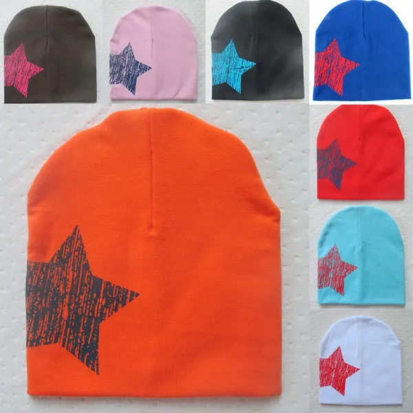 Hot Baby Kid Toddler Cute Stars Printed Hat Soft Warm Cotton Girl Boy Beanie Cap