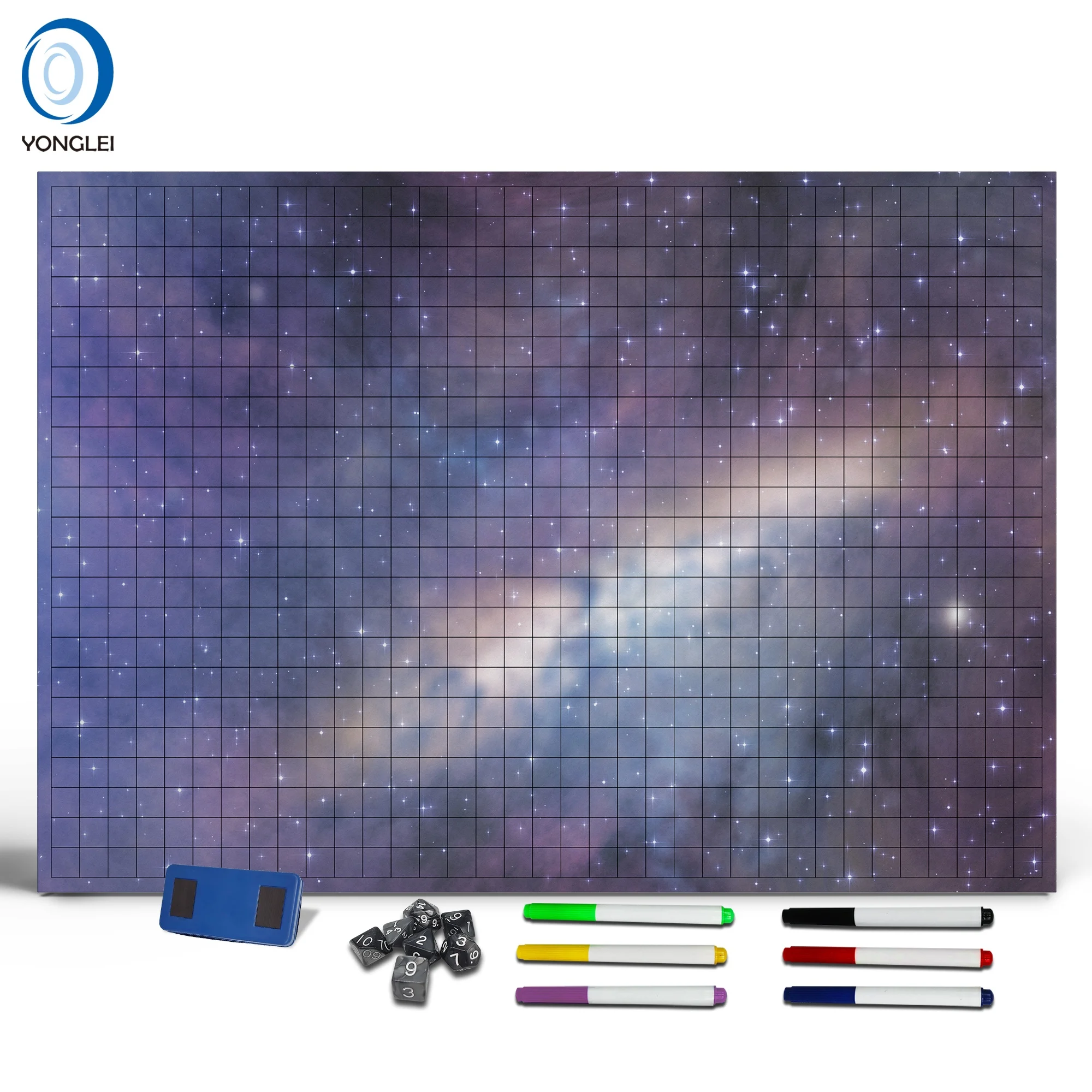 2.3-1A 1 Premium dry erase d&d battle map dungeons and dragons grid map