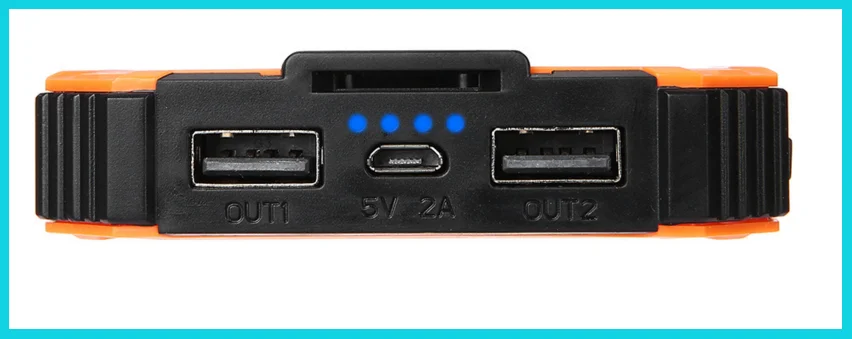 
Shenzhen new products portable charger Solar power bank 10000mah 