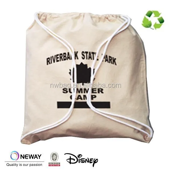 
2015 Recycled Cotton Drawstring Backpack/Backpack shoulder bag canvas bag/Cheap Canvas Backpack 
