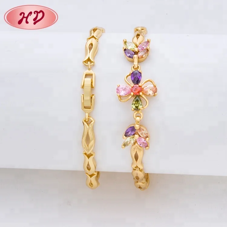 Wholesale Jewelry New Handmade Dubai 18K Gold Bracelet For Women