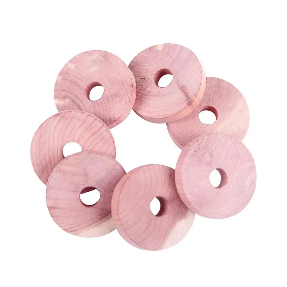 
red fresh cedar ring for clothes storage and high quality aromatic wooden clothes hanger cedar ring 