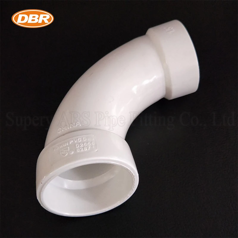 3 Inch Quality Bathroom Plumbing PVC Pipe Fittings 90 Degree Long Turn Elbow With ASTM Standard