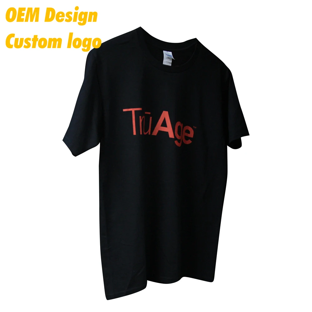 Tailor made Low price Elastic Heat press Silm size 160 gram Black Plain Couple Tisherts for Men