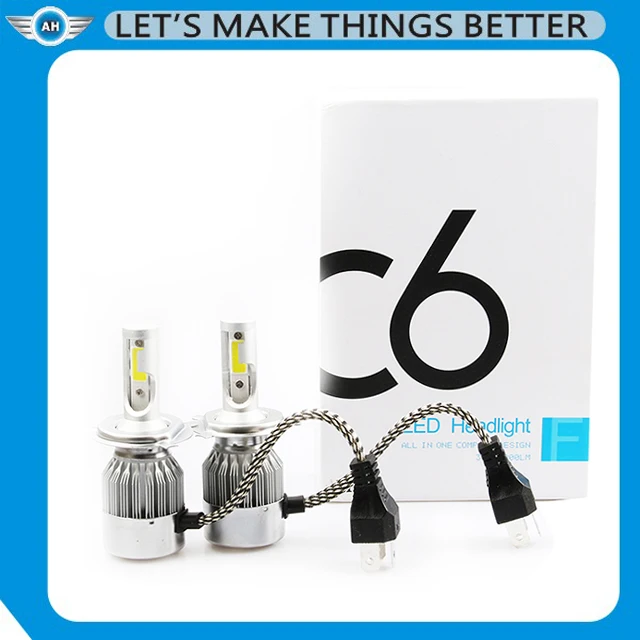 Auto Parts Bulb Hot Super Light C6 LED Headlight H4 36W 12V-24V 3800LM