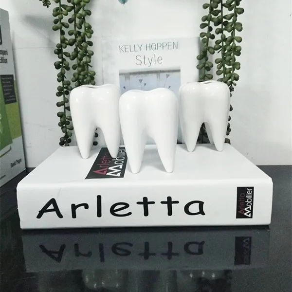 new arrival handmade teeth flower ceramic pot for desktop decor
