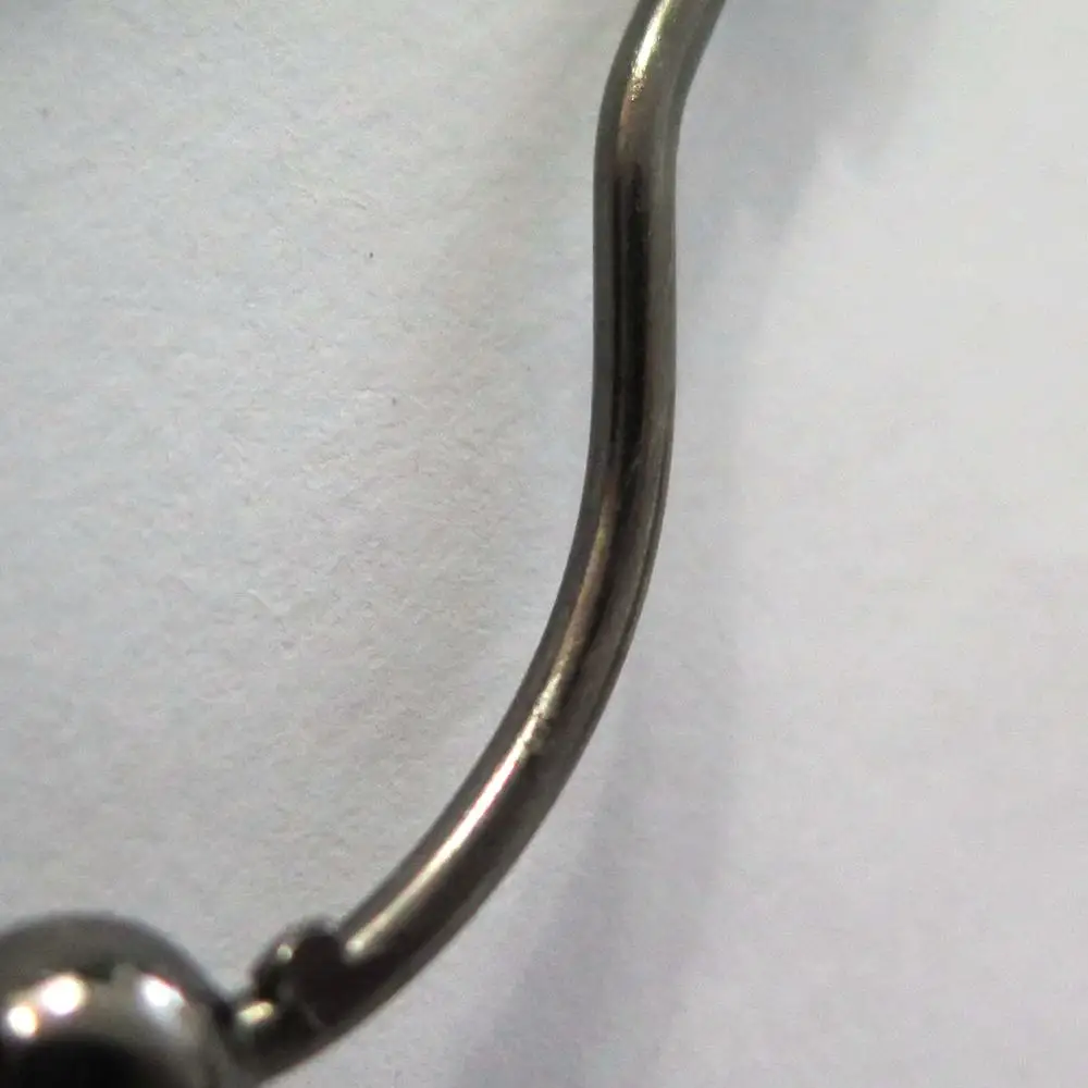 12PCS/Bag Shower Curtain Rings Black Nickel Plated Shower Curtain Hook