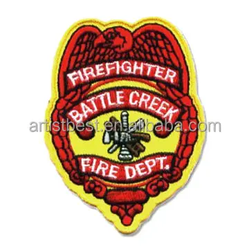 Custom Fire Rescue Overlocked Border Embroidered Patch