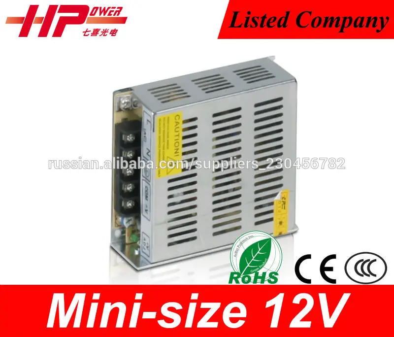 Мини-размер производитель CE RoHS постоянное напряжение один выход HB-36W AC / DC регулируется 3A 36W 12V привело блоком питания