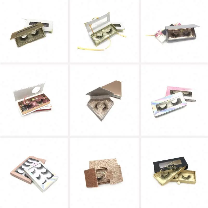 100% Mink Hair Eyelash Custom Glitter Mink Flare Eyelashes