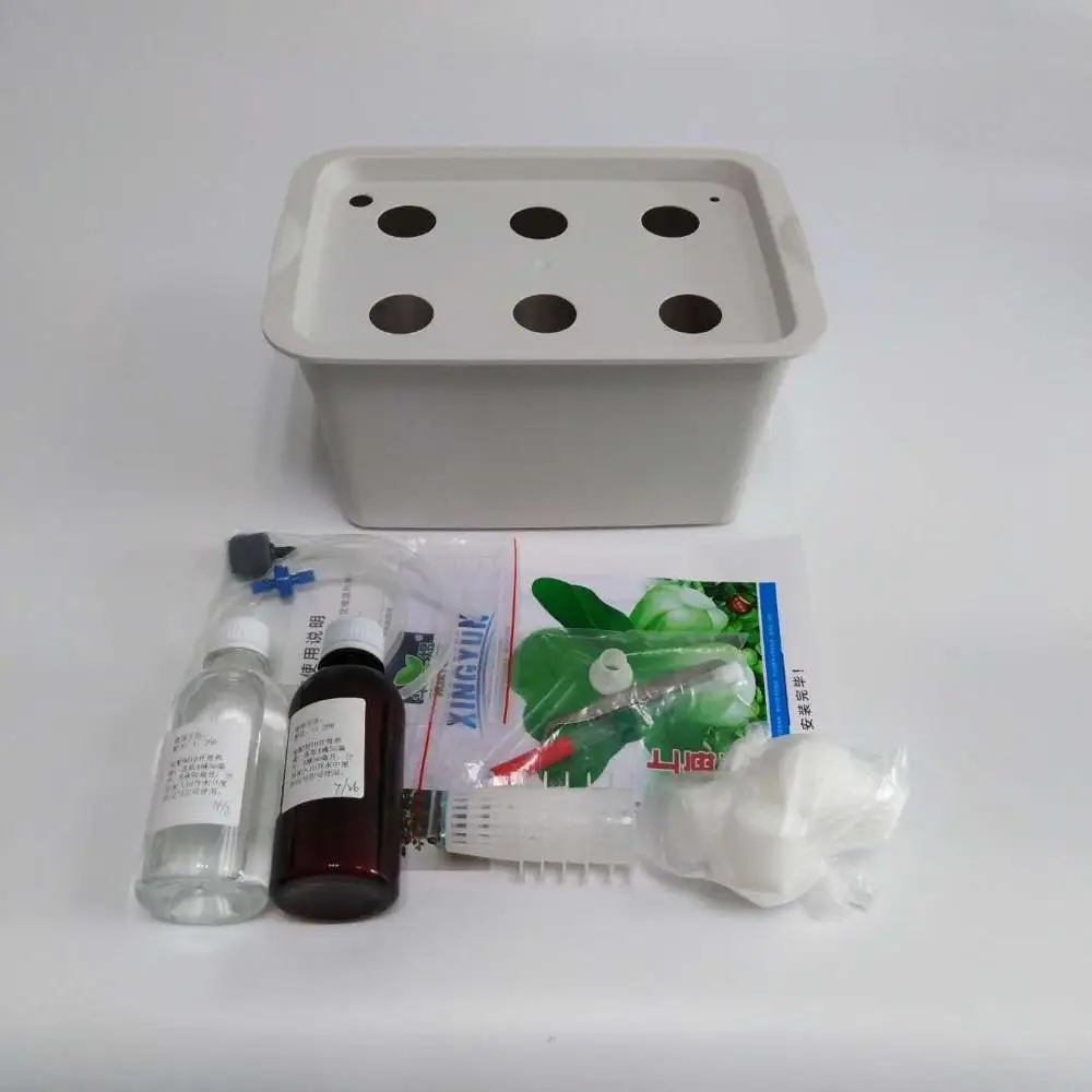 
6 Holes Small Hydroponic Greenhouse Commercial Indoor Plant Growing Boxes 