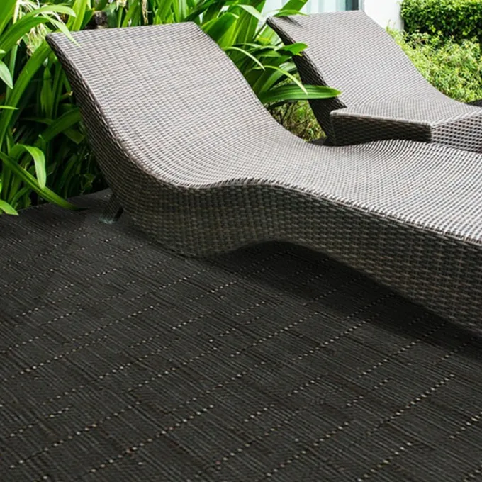 Тканое виниловое напольное покрытие с натуральными венами экстерьера из бамбука