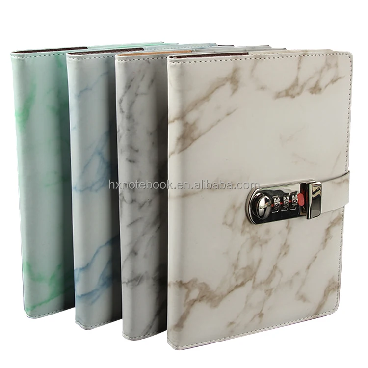 Custom Digital Kids And Girls Diary Password With Code Lock Clasp Key Combination Personalized Pink Leather Journal noteook