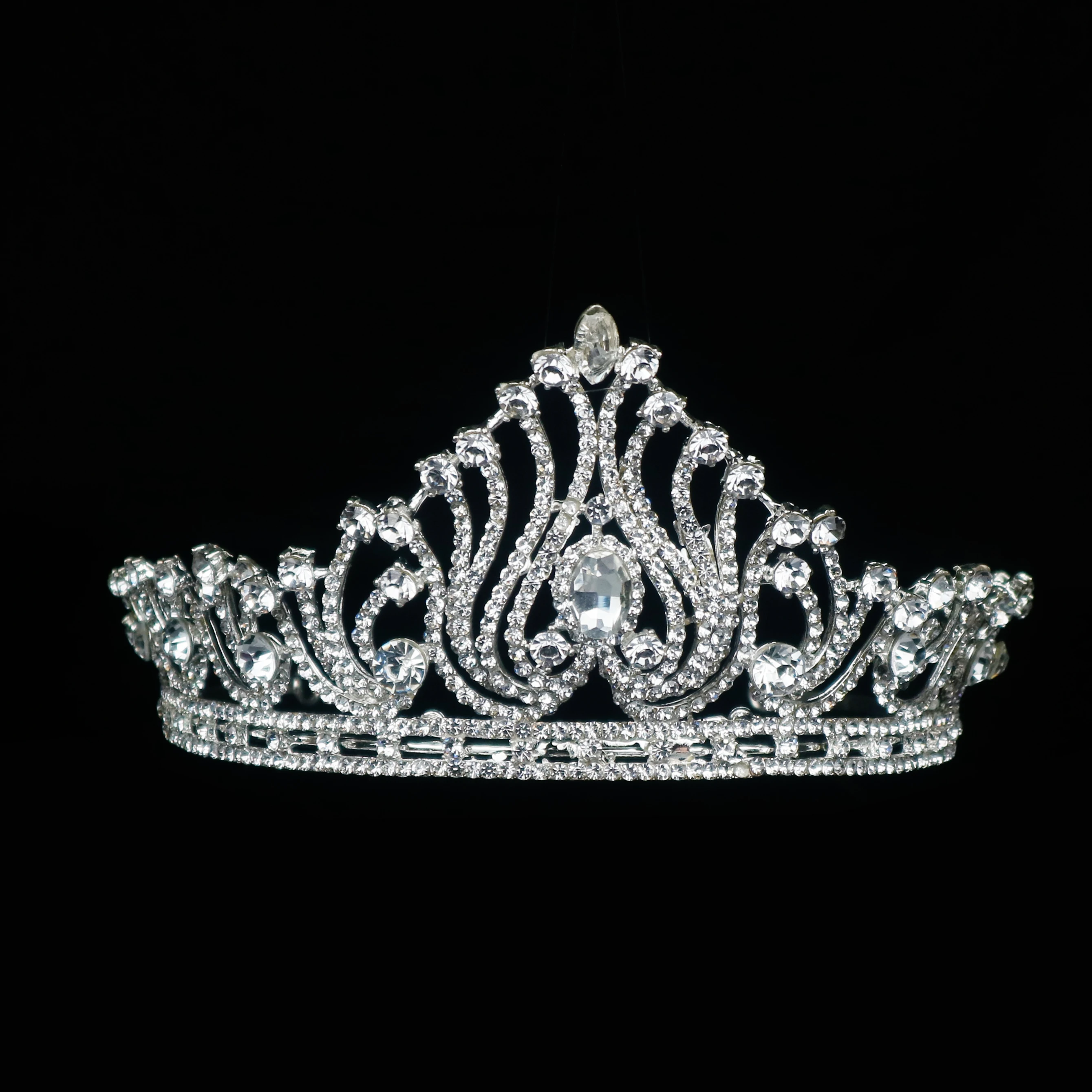 HA0648 High quality Wholesale Exquisite Indian crystal headpiece wedding crown tiara bridal hair accessories