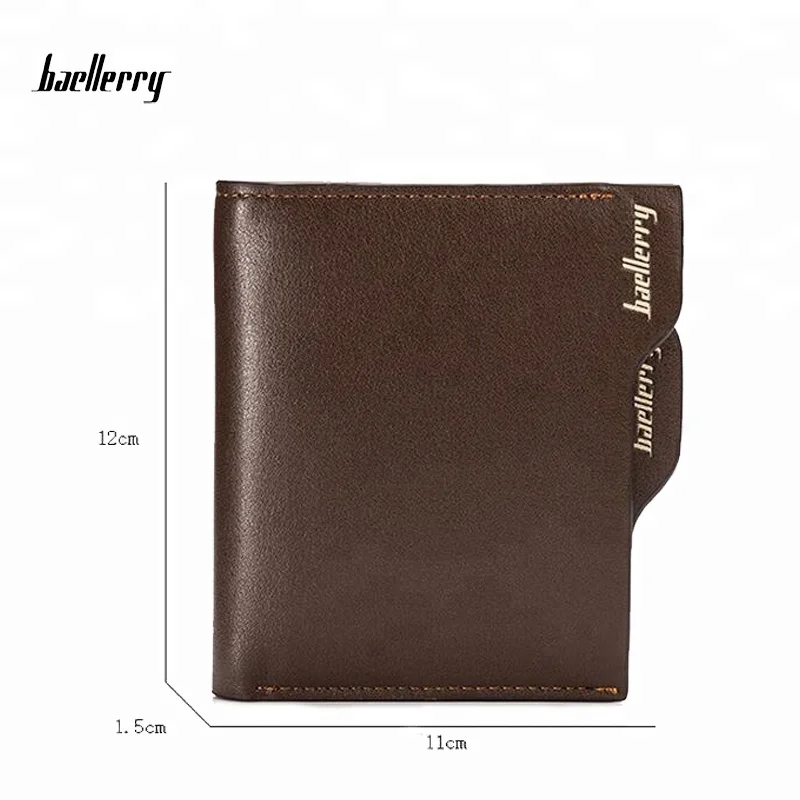 Baellerry New 2017 Men Wallets Coin Purse Male Money Purses Soft Card Case Bags New Classic Soild Pattern Designer Wallet
