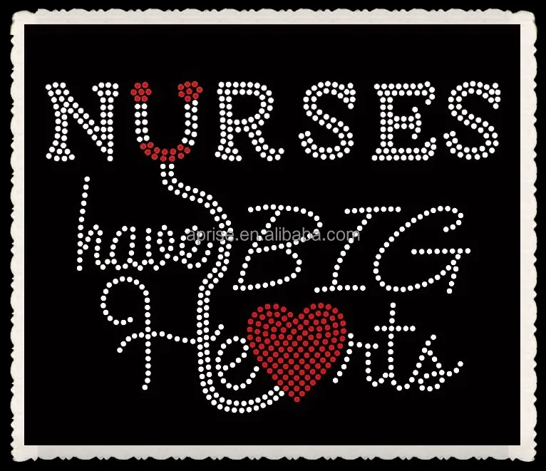
Aprise - Nurses have big Heart Rhinestone Transfer Designs 