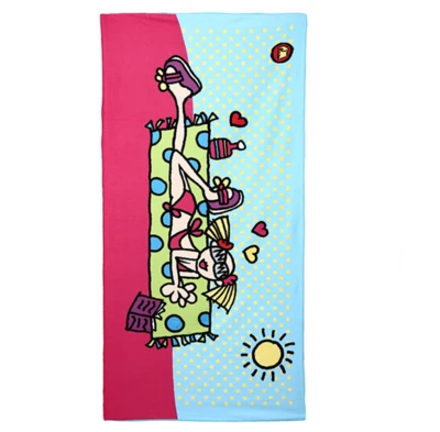 Wholesale Fashion High Quality Superfine Fiber Soft Water Absorbent Custom Printed Microfiber Beach Towel