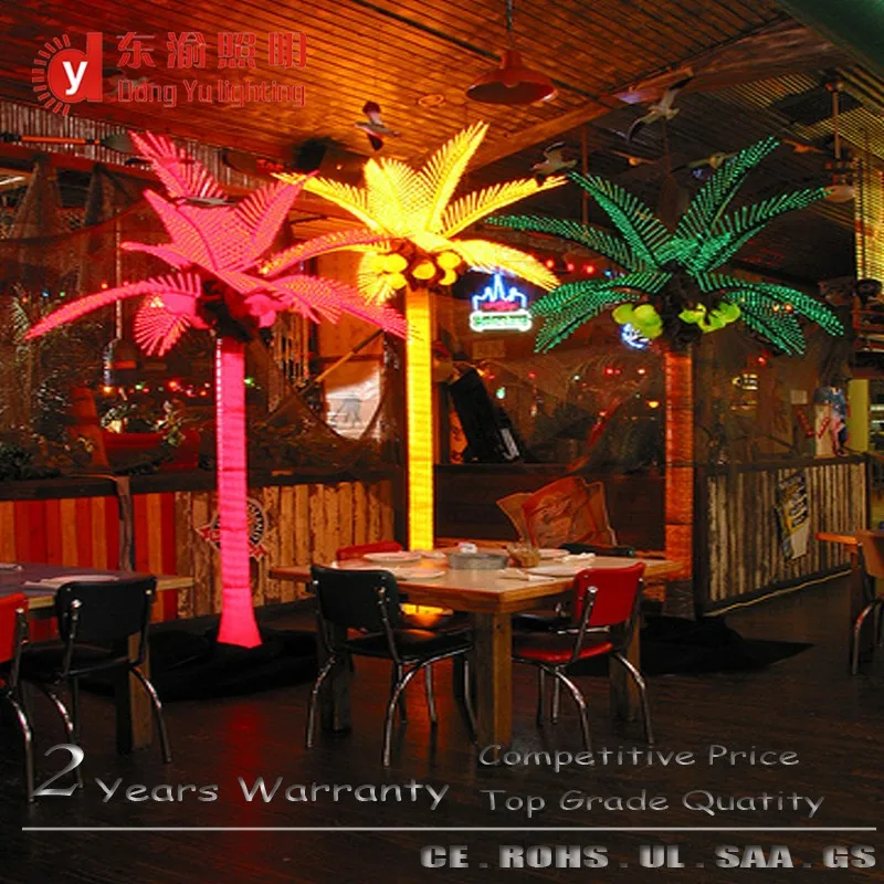 Height 3M decorative artificial plant led Fake Palm/coconut tree lighting