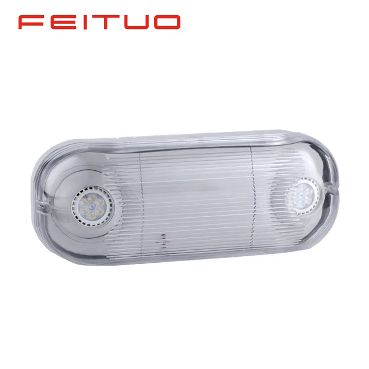 Wall-mounted ABS housing rechargeable emergency light