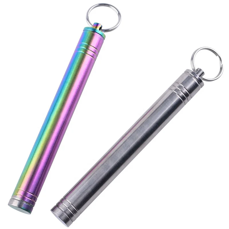Titanium Alloy Toothpick Keychain Holder Travel Portable Metal Toothpick
