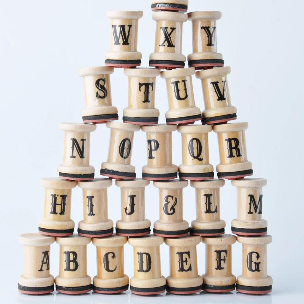 DIY craft scrapbooking alphabets letters pvc bottle custom rubber stamp