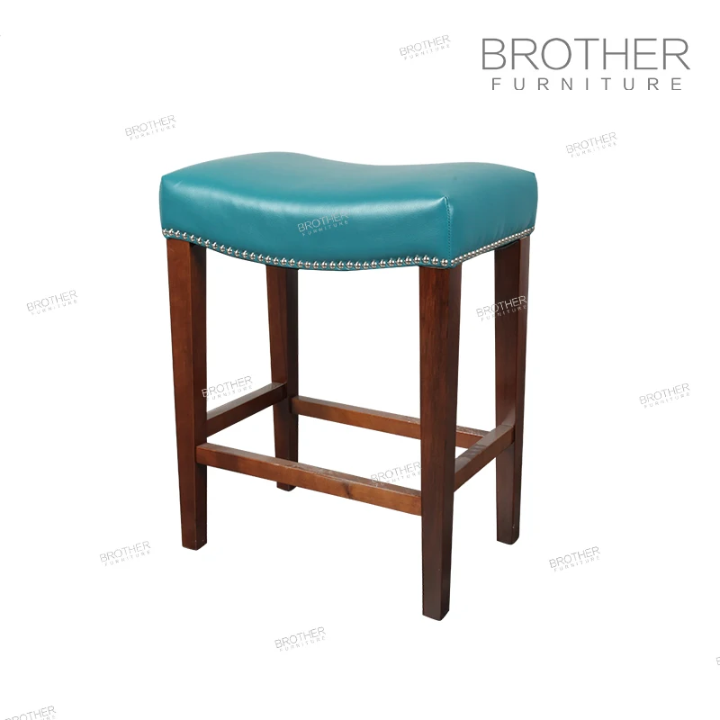 New Design Blue Fabric 2022 Caffe bar Chair Cheap Kitchen aviator bar Stool