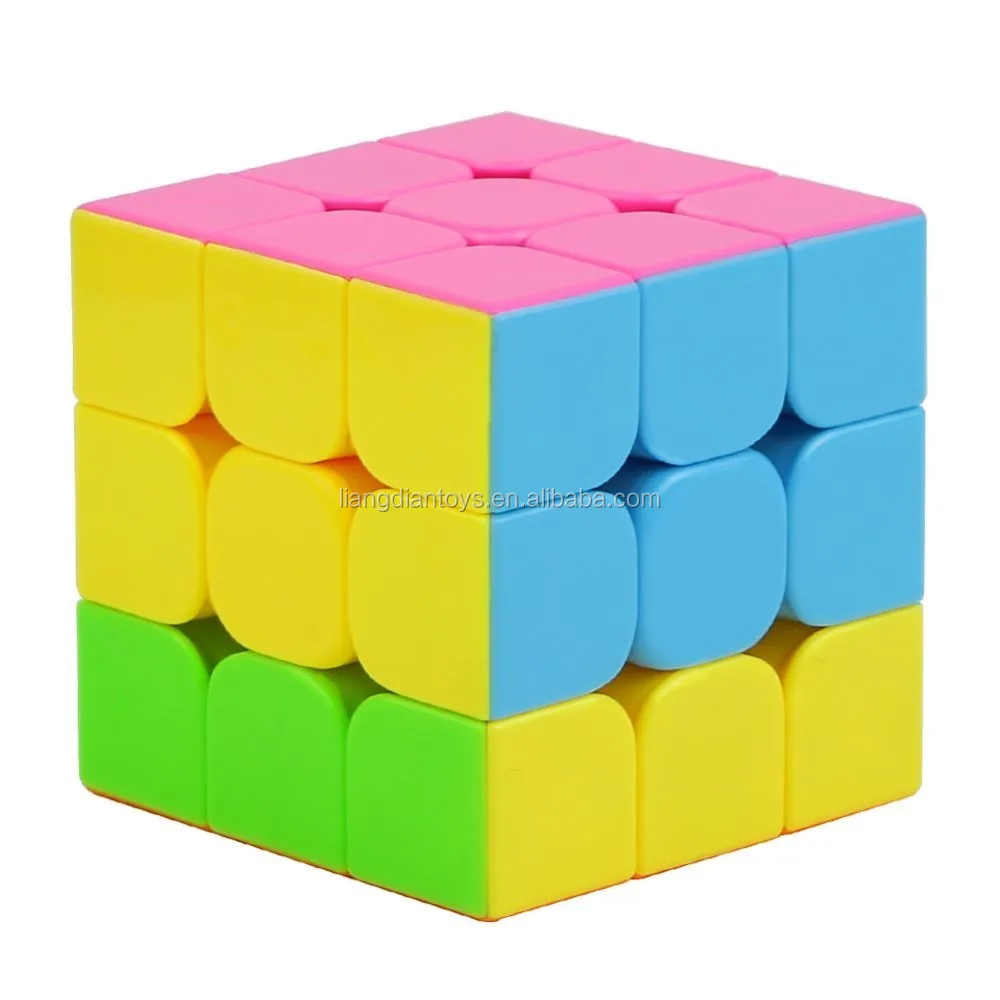 3x3x3 Speed Cube Puzzle, Small, High Bright Pink Colors/amazing kids play toys