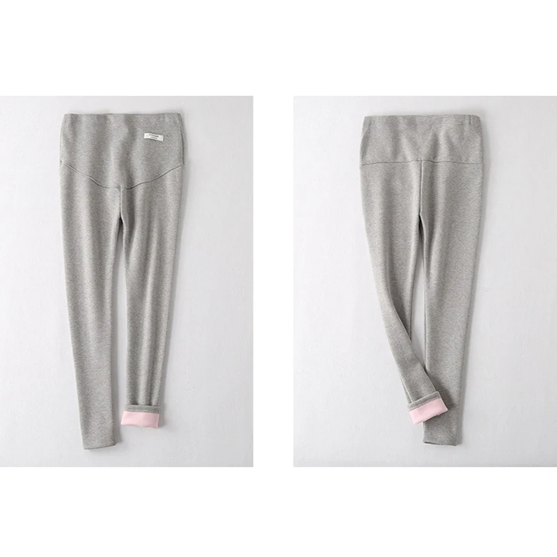 
Winter Velvet Pants For Pregnant Women Maternity Leggings Warm Clothes Thickening Pregnancy Trousers 