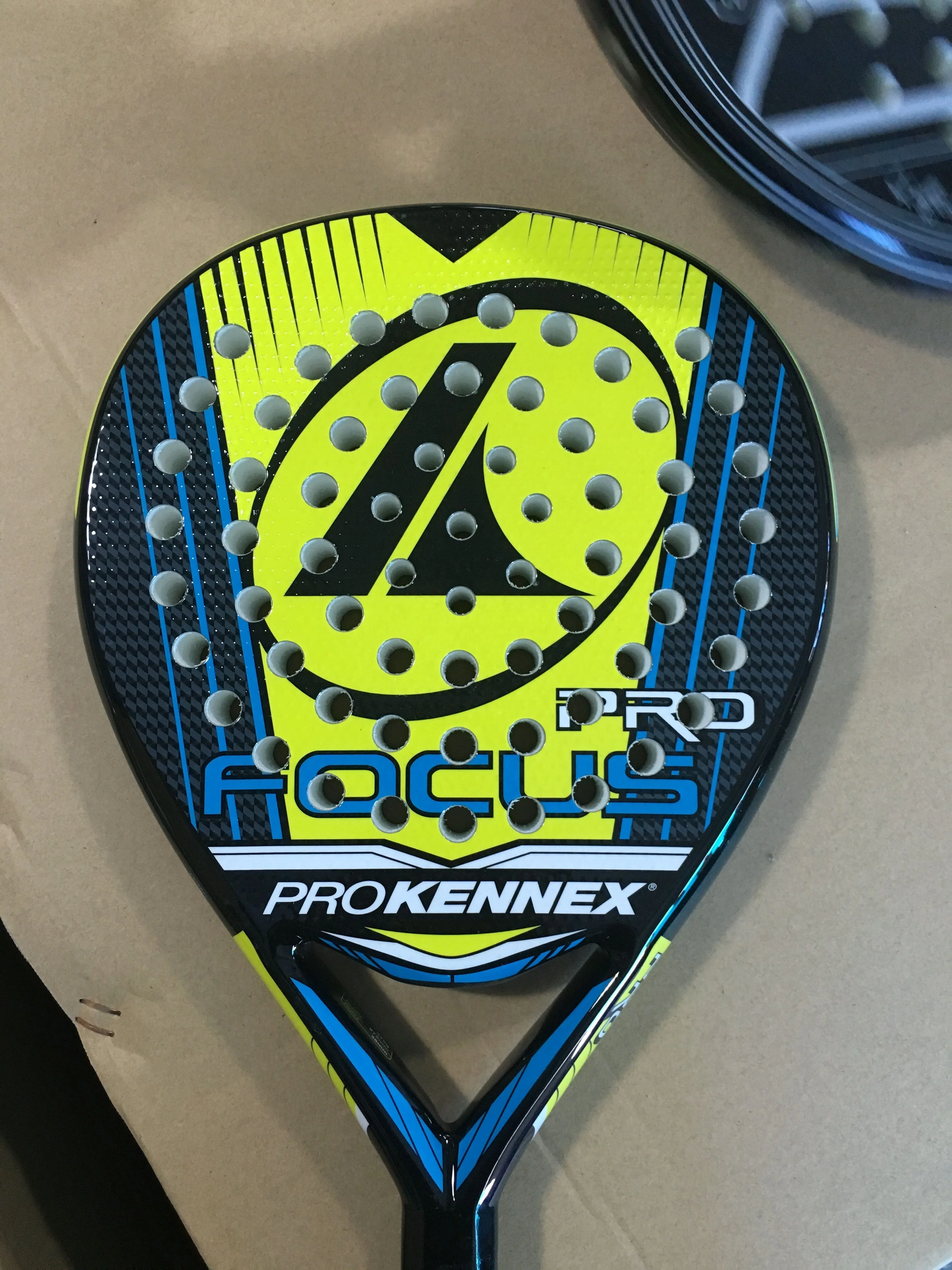 Customized 38MM thick paddel tennis racket with decal printing