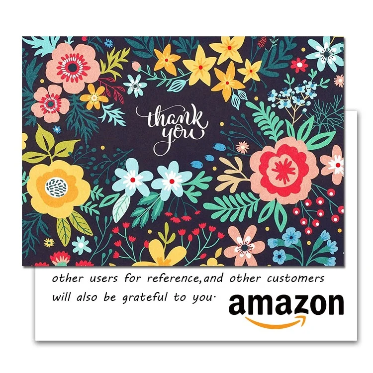 
Amazon whosale 100 Thank You Cards insert with Self-Seal Envelopes for Weddings, Baby Showers, Clients, Teachers, Birthdays 