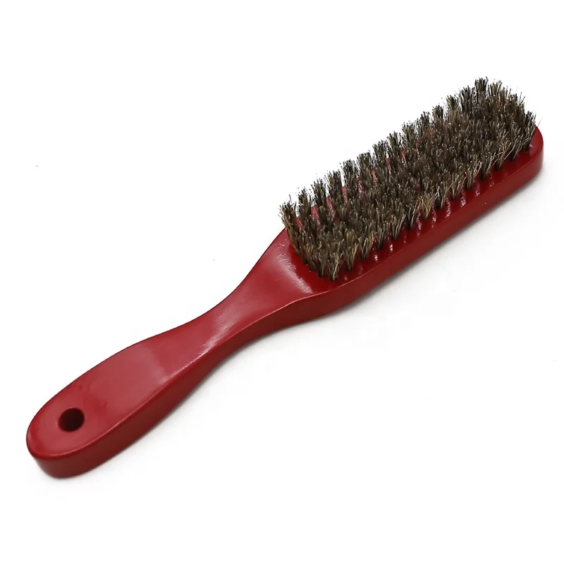 Wholesale Men Hair Styling Hairbrush Custom Logo Wooden Handle Beard Hair Brush Comb With 100% Boar Bristle