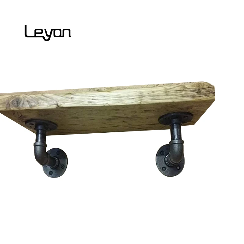 Wall mounted 1/2' malleable iron retro flanges carbon steel pipe nipple for black pipe and wood furniture diy