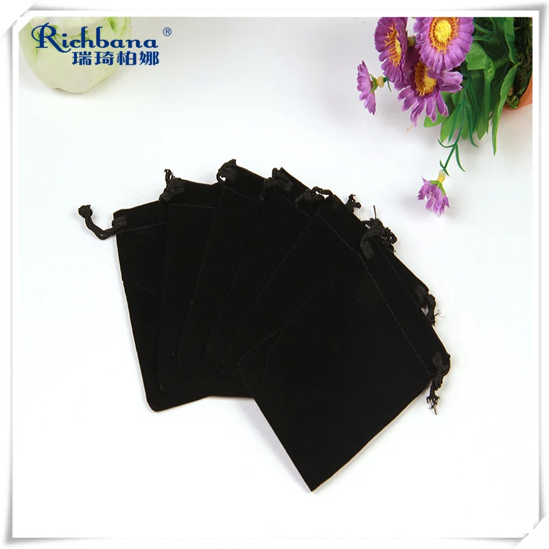 Promotion drawstring velvet pouch bags for jewelry