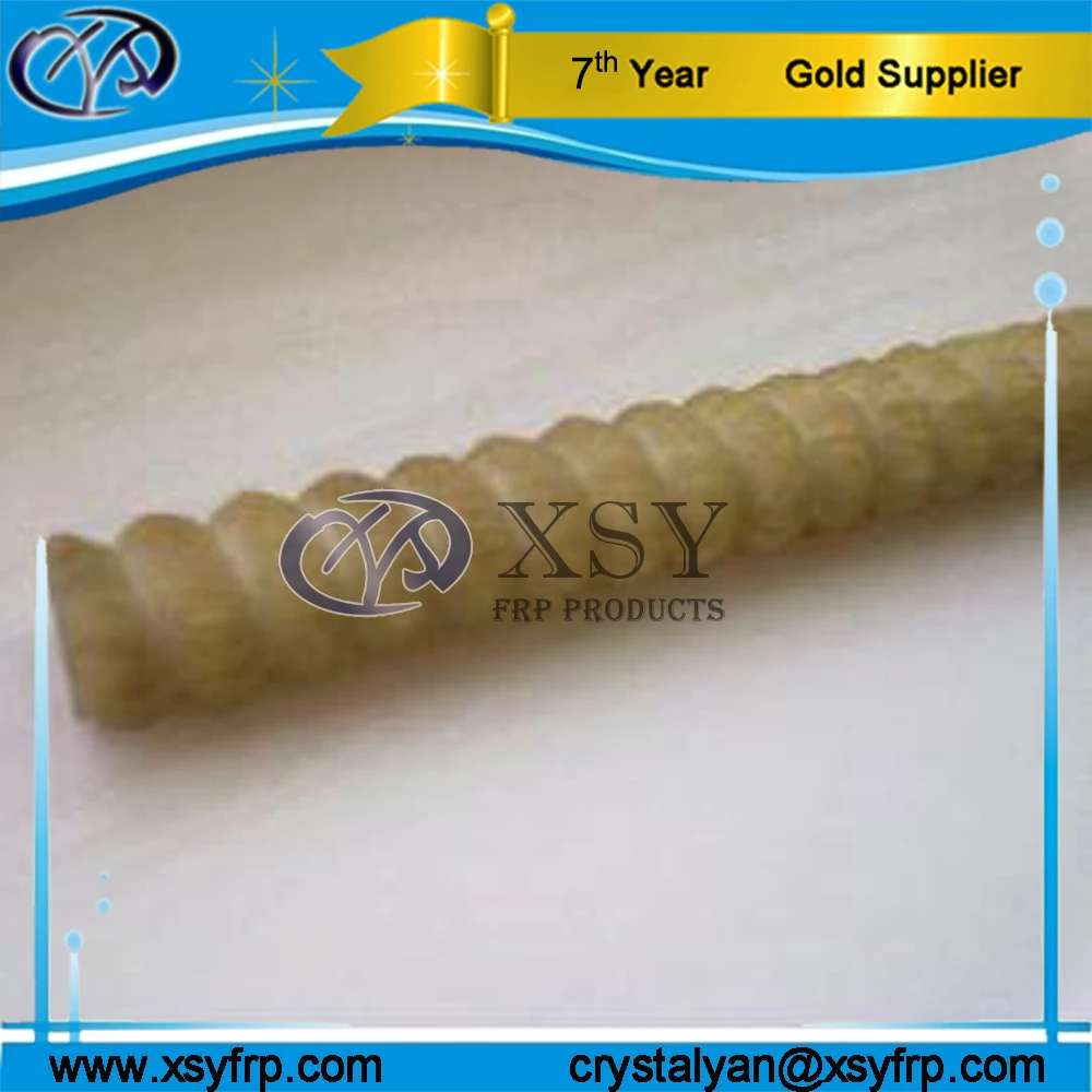 Epoxy Composite Fiberglass Rebar, FRP Fiberglass Threaded Rebar ,Glassfiber Rebar