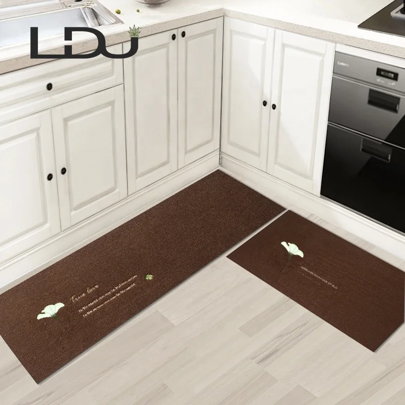 
Non Slip Polyester Cutting Comfort Decorative Kitchen Door Floor Mat Set 