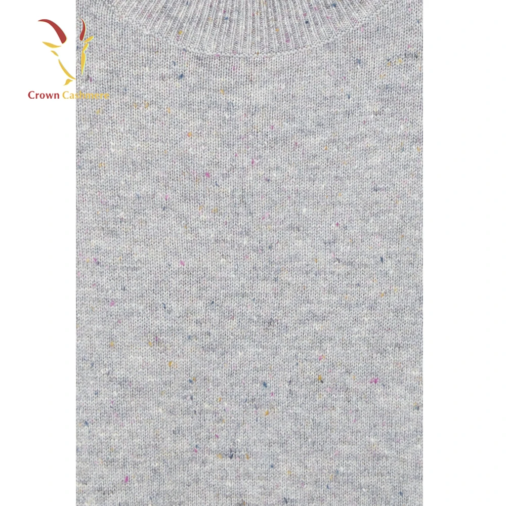 Girls 100% Pure Cashmere Round Neck Long Dress Sweater