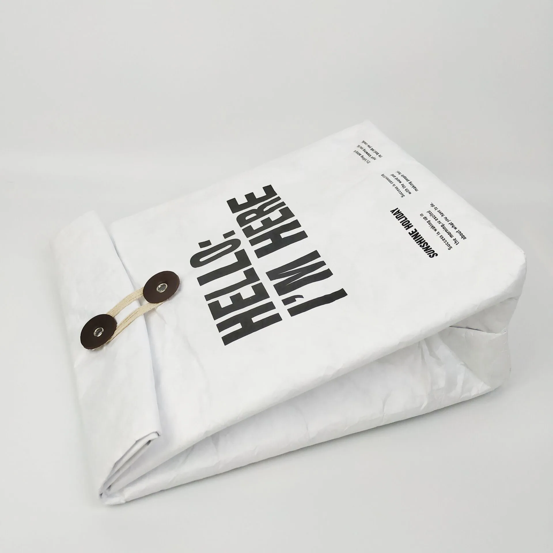 New design custom insulated kraft paper waterproof tyvek paper insulated cooler bag