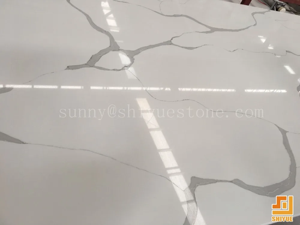 Polished Artificial Stone Calacatta Quartz Slab Price